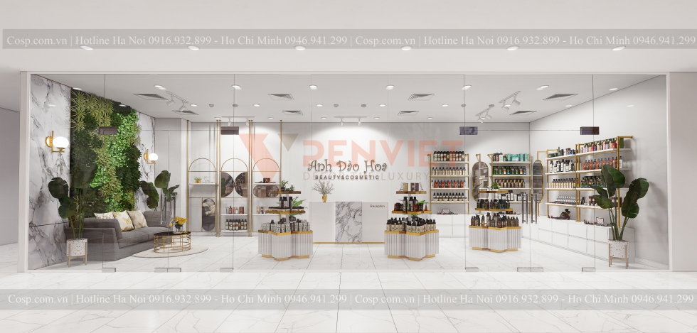 Thiết kế shop mỹ phẩm mang nhiều ý nghĩa quan trọng