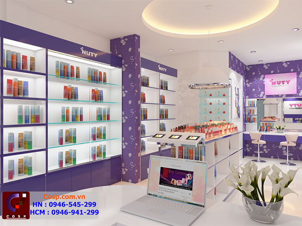 Thiết kế shop mỹ phẩm nuty- tan Bình