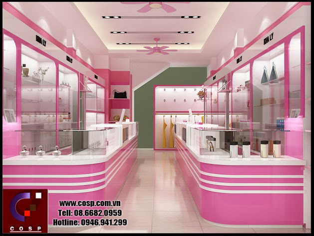 thiết kế nội thất shop mỹ phẩm 2