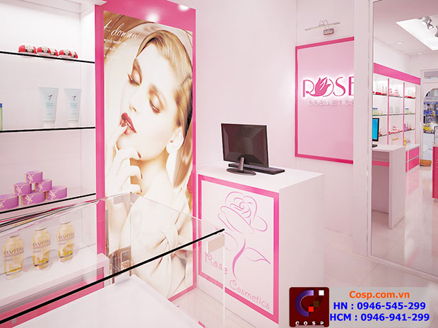 Quầy thu ngân đặt ở vị trí dễ dàng quan sát toàn bộ cửa hàng