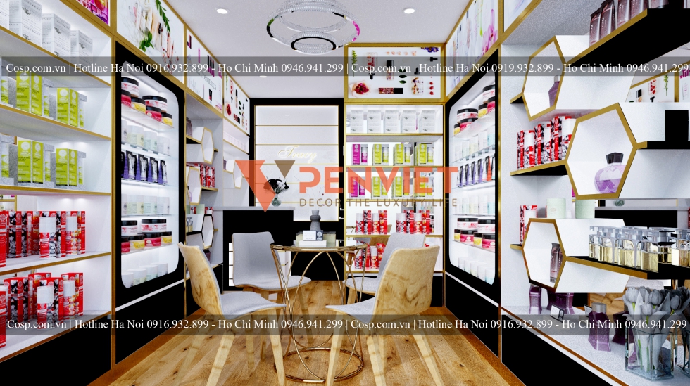 Thiết kế shop mỹ phẩm Tracy