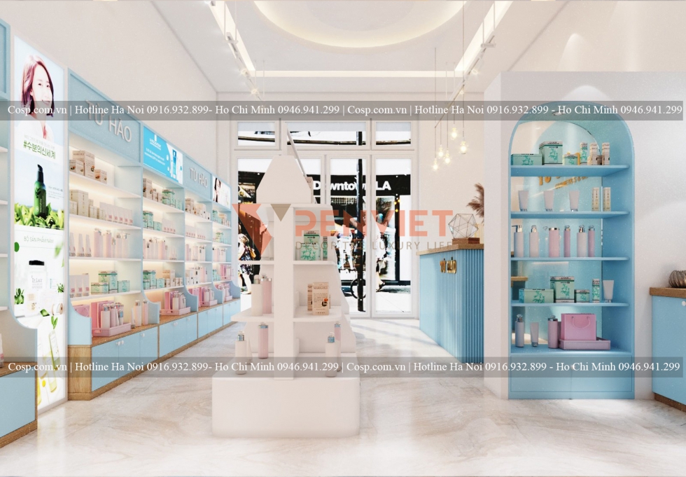 Bản vẽ thiết kế shop mỹ phẩm đẹp
