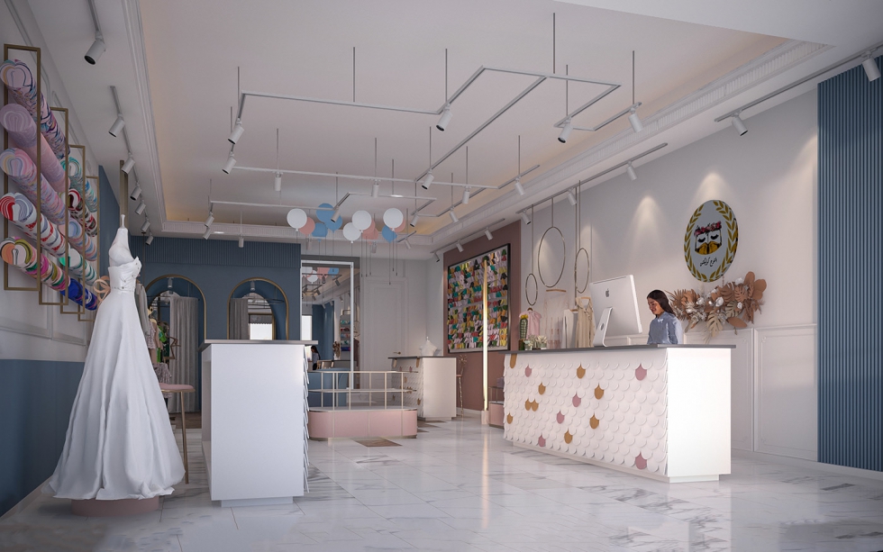 thiet ke shop quan ao nu phong cach neoclassic 4