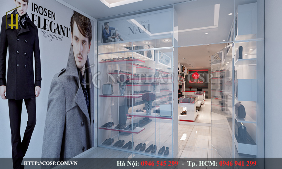 Thiết kế shop thời trang nam hiện đại