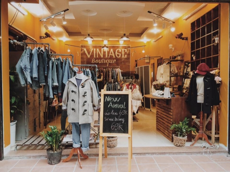 thiết kế shop thời trang nam vintage