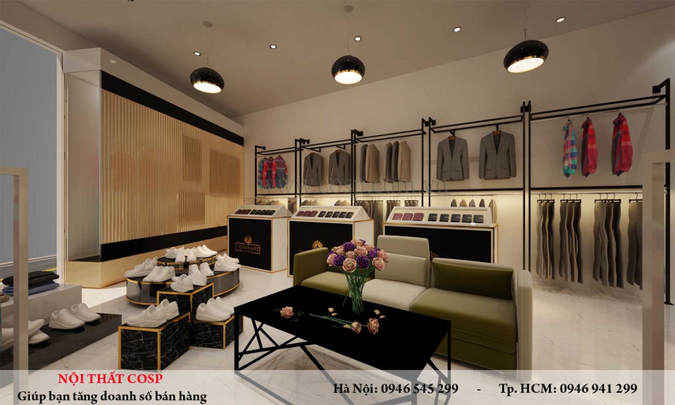 Thiết kế shop thời trang nam