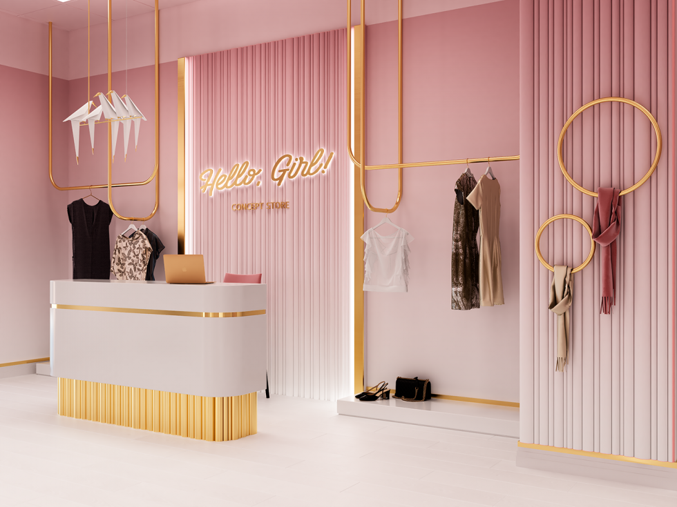 thiet ke shop thoi trang nu mau hong 5