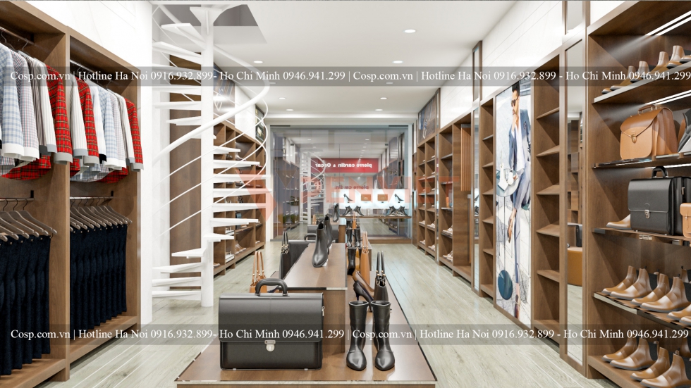 Thiết kế shop thời trang pierre Cardin 47 Quang Trung