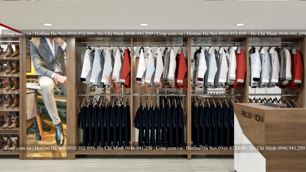 Thiet ke noi that shop thoi trang Pierre Cardin 470 Quang Trung