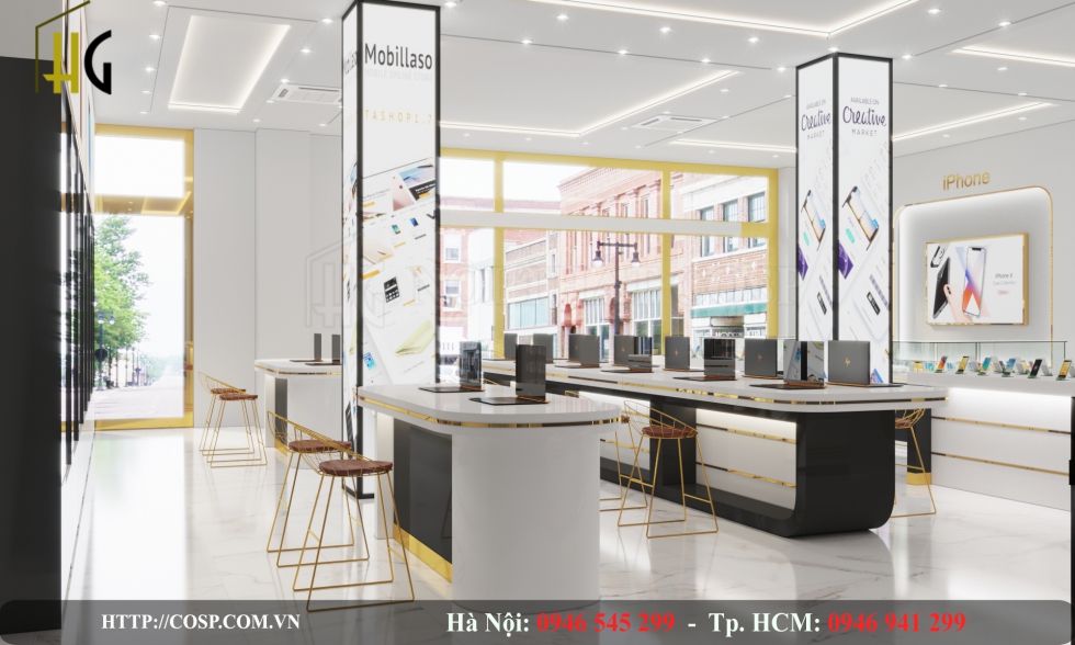 Thiết kế shop điện thoại Chị Tuyết tại Bắc Ninh