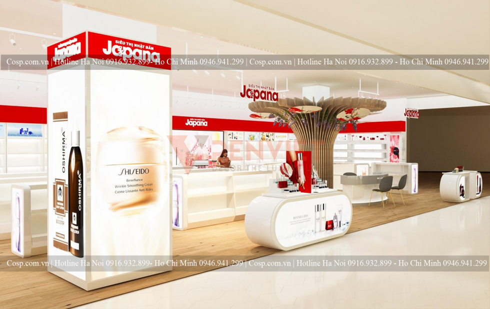 Thiết kế nội thất showroom mỹ phẩm japana