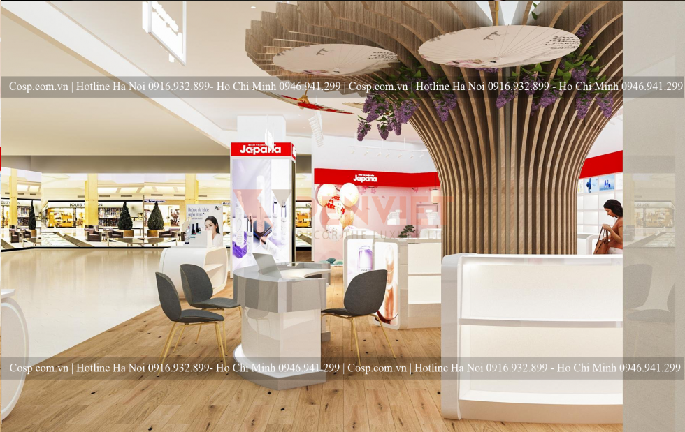 Thiết kế showroom mỹ phẩm Japana