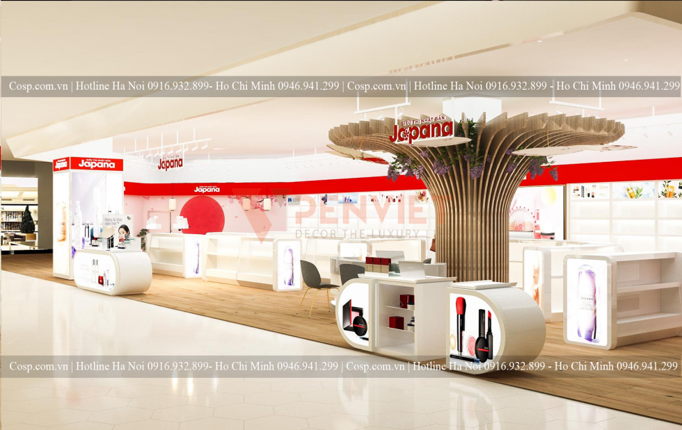 Thiết kế shop mỹ phẩm đẹp