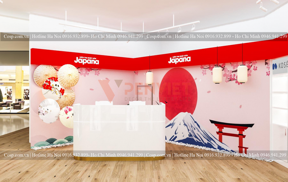 Thiết kế shop mỹ phẩm Japana- Hải Phòng