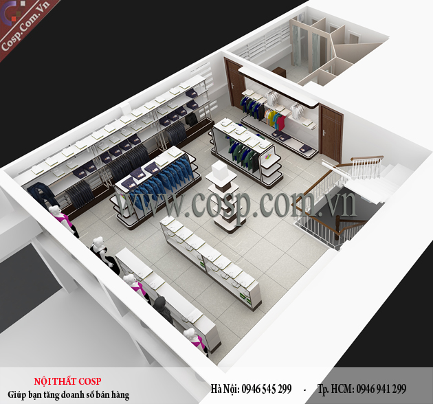 Thiết kế showroom mỹ phẩm Otteny