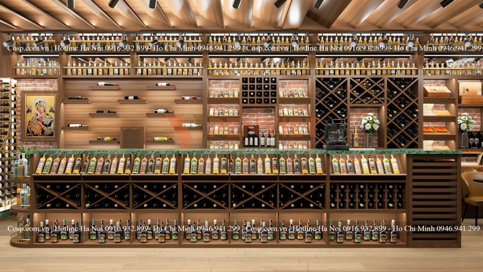 Thiết kế cửa hàng rượu 9wine