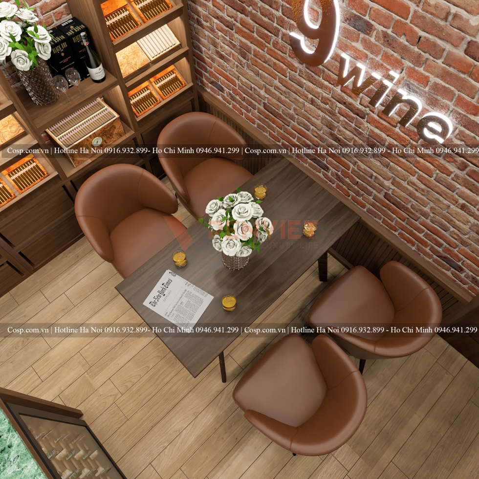 Thiết kế nội thất cửa hàng rượu
