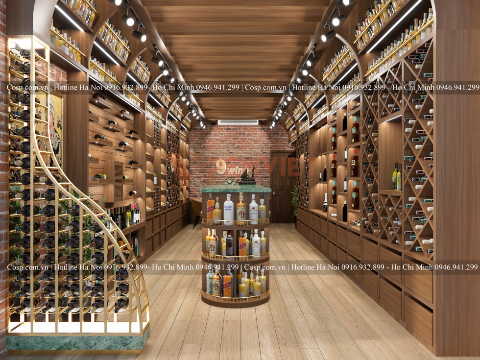Thiết kế showroom rươu 9Wine