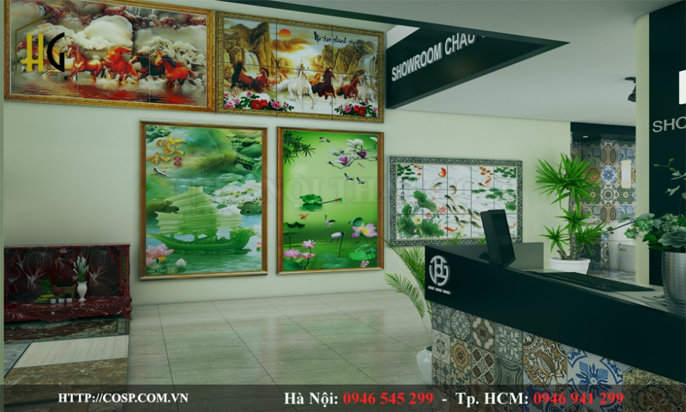 Thiết kế showroom thiết bị vệ sinh - Anh Cường - Nam Định