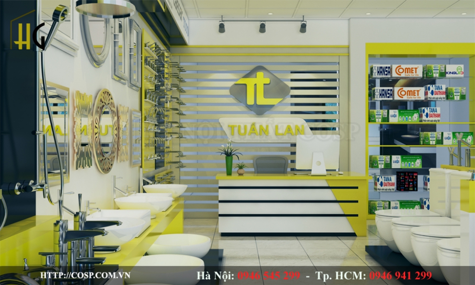 thiết kế showroooom thiết bị vệ sinh anh Tuấn