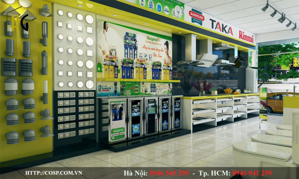 thiết kế showroooom thiết bị vệ sinh anh Tuấn