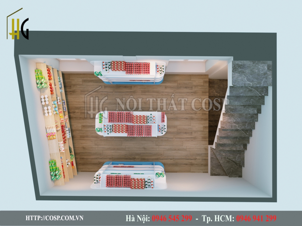 thiết kế siêu thị tiện dụng 