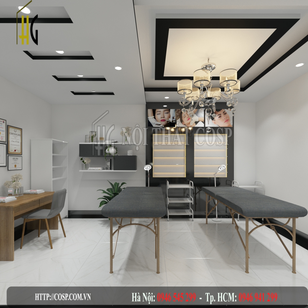 Mẫu thiết kế nội thất spa diện tích 20m2