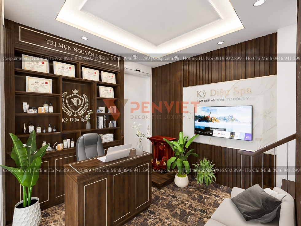 Thiết kế phòng tiếp đón khách cho spa mini