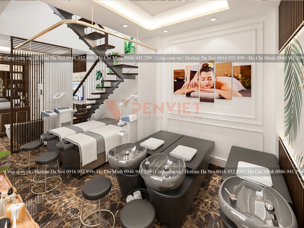 Thuê đơn vị thiết kế spa chuyên nghiệp không gian dịch vụ sang trọng, đẳng cấp