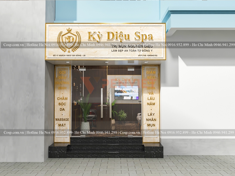 Thiết kế mặt tiền cho spa