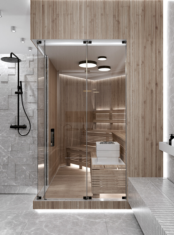 Khu vực bồn tắm nằm và buồng tắm đứng