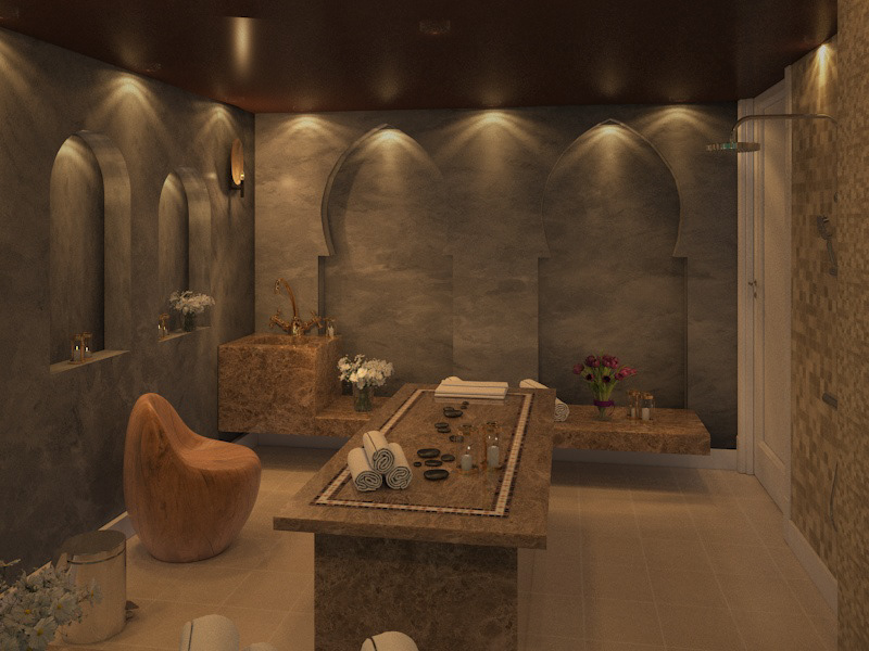 thiet ke spa phong cach an do 1