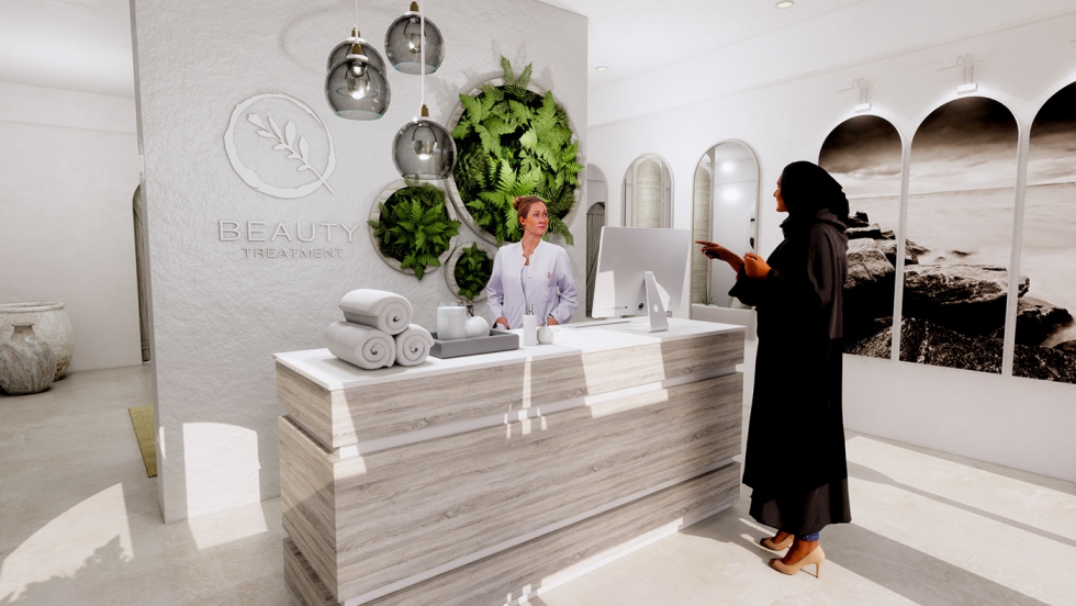 Thiết kế khu vực quầy lễ tân cho spa