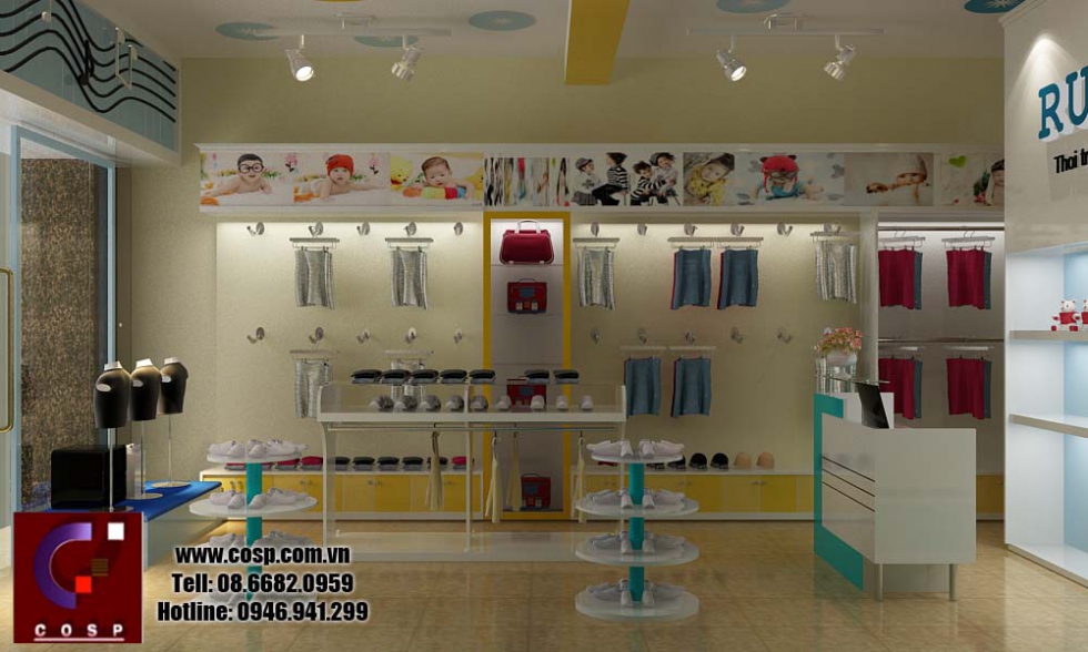 Thiết kế và thi công cửa hàng thời trang trẻ em ruby - Vũng Tàu