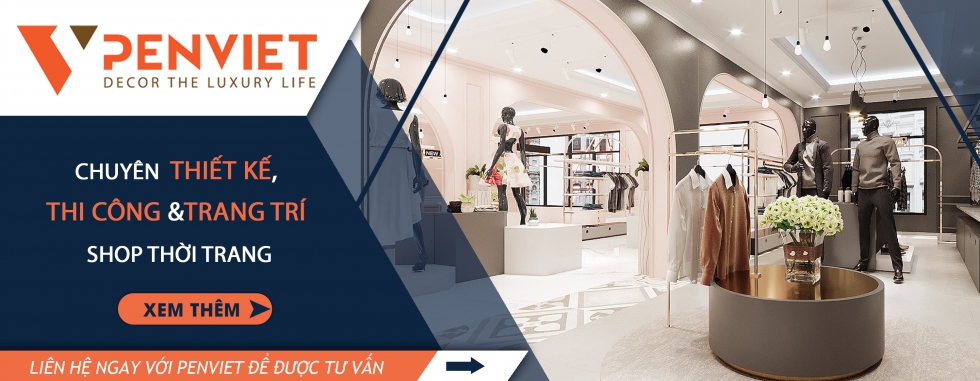 Penviet- Thiết kế thi công cửa hàng thời trang