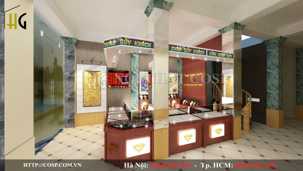 Thiết Kế Tiệm Vàng Đẹp