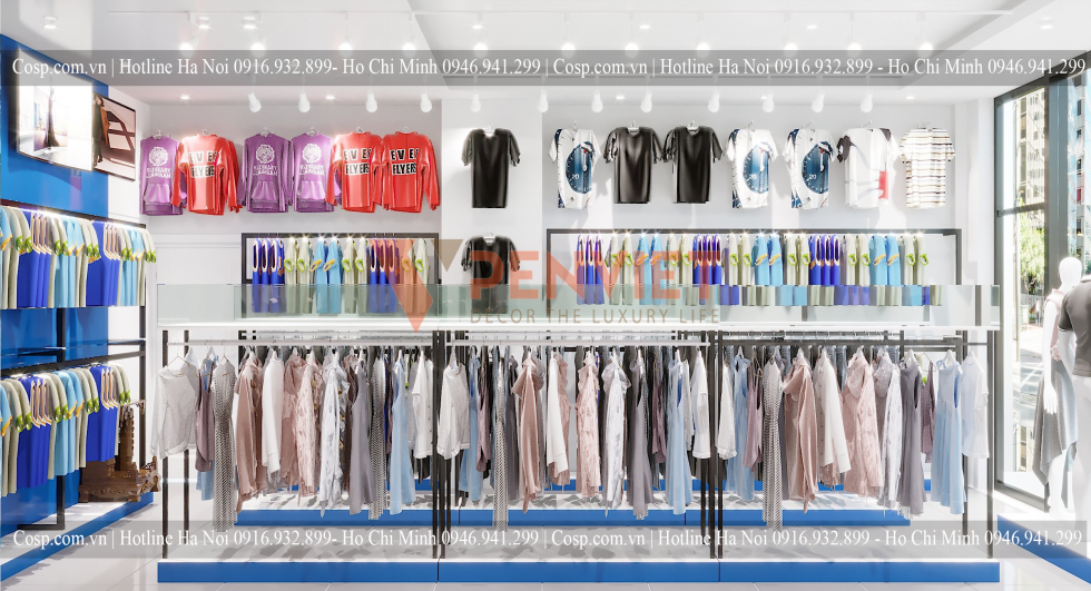Thiết kế nội thất shop quần áo