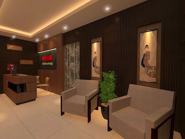 Sử dụng tông màu nâu trầm cho thiết kế nội thất spa
