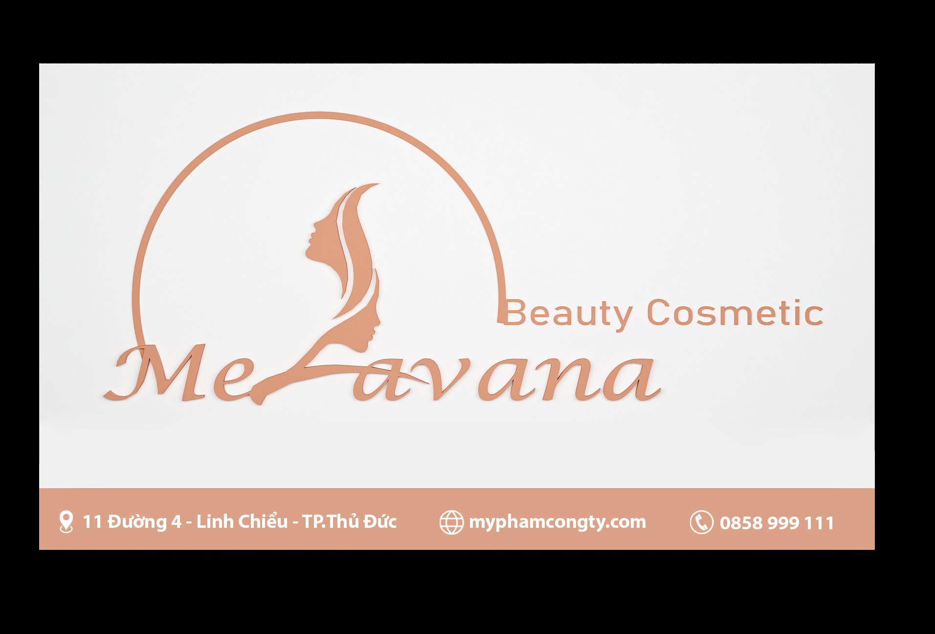 Thiết kế biển hiệu shop mỹ phẩm melavana