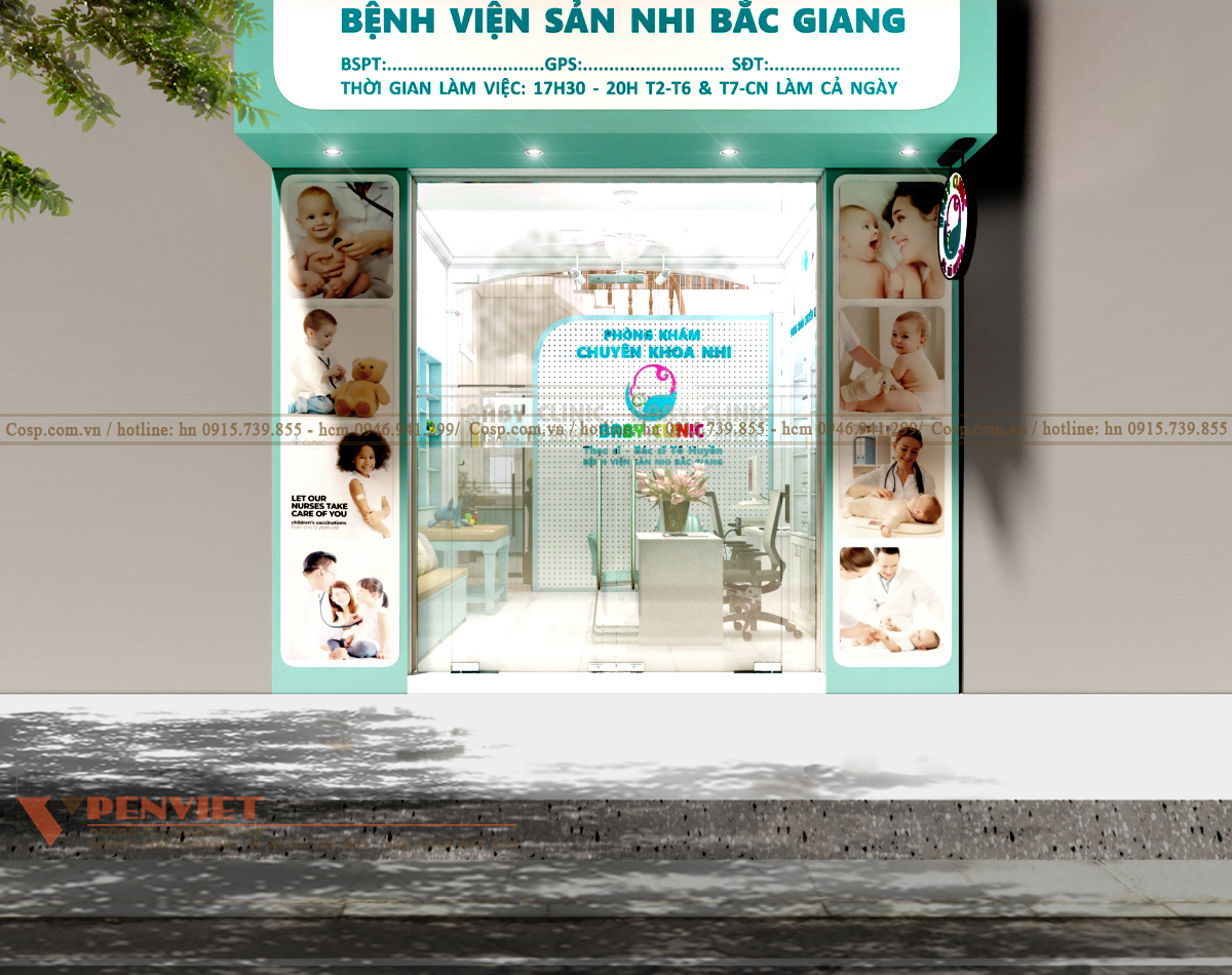 Thiết kế mặt tiền phòng khám nhi