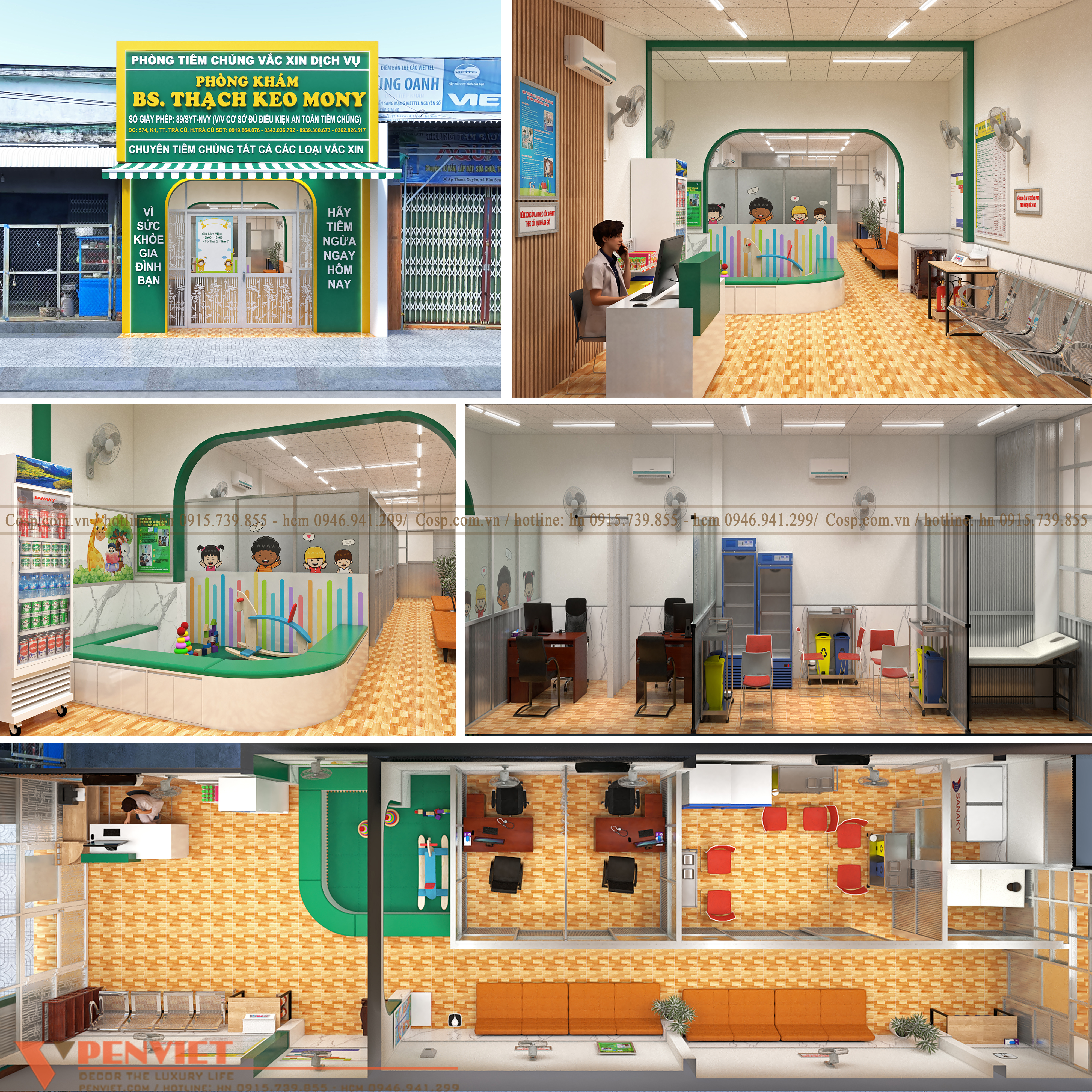 Thiết kế phòng tiêm chủng Keo Mony