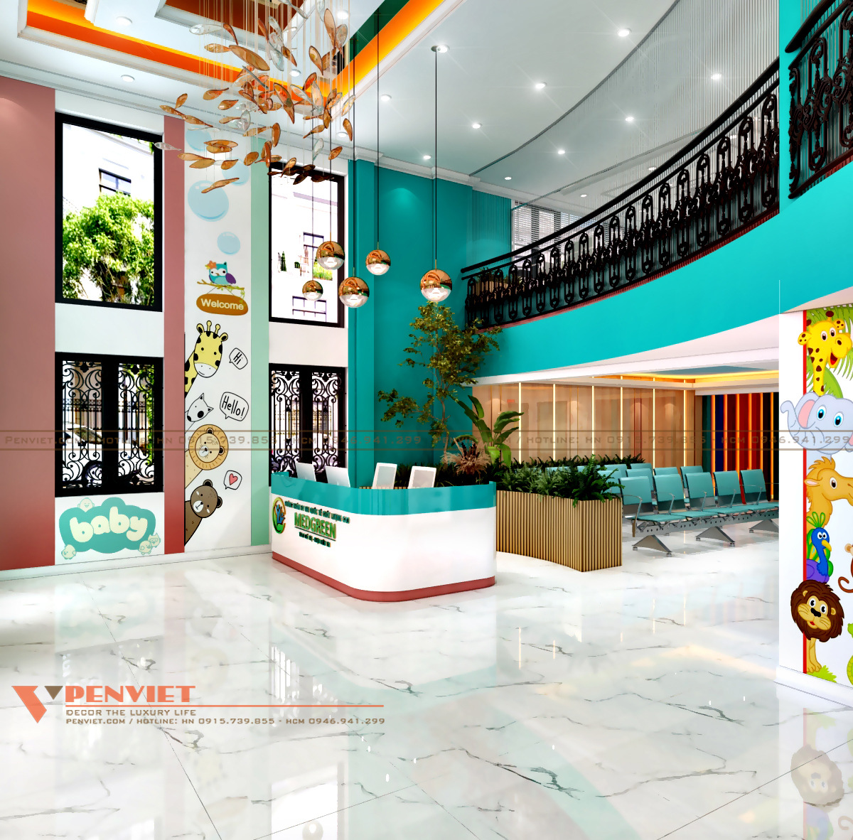 Quầy thu ngân được setup ở vị trí gần cửa ra vào để nhân viên có thể giải đáp, hỗ trợ khách hàng được nhanh chóng, thuận tiện nhất