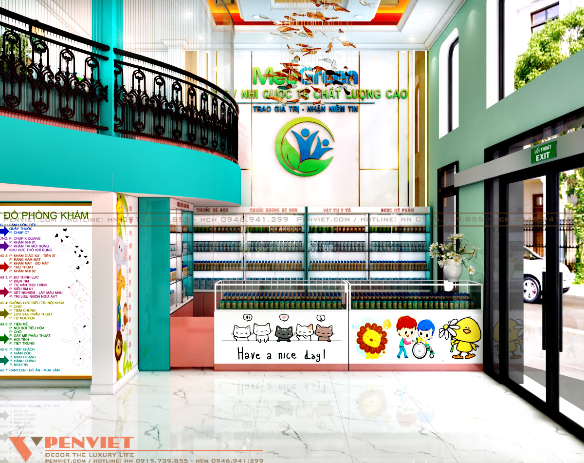 Thiết kế nhà thuốc bệnh viện nhi