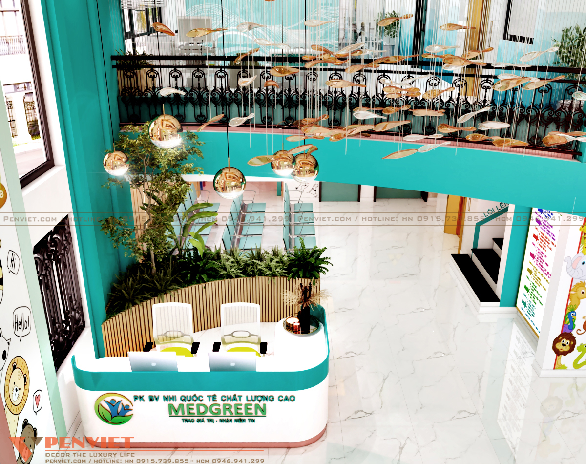 Thiết kế sảnh lễ tân phòng khám