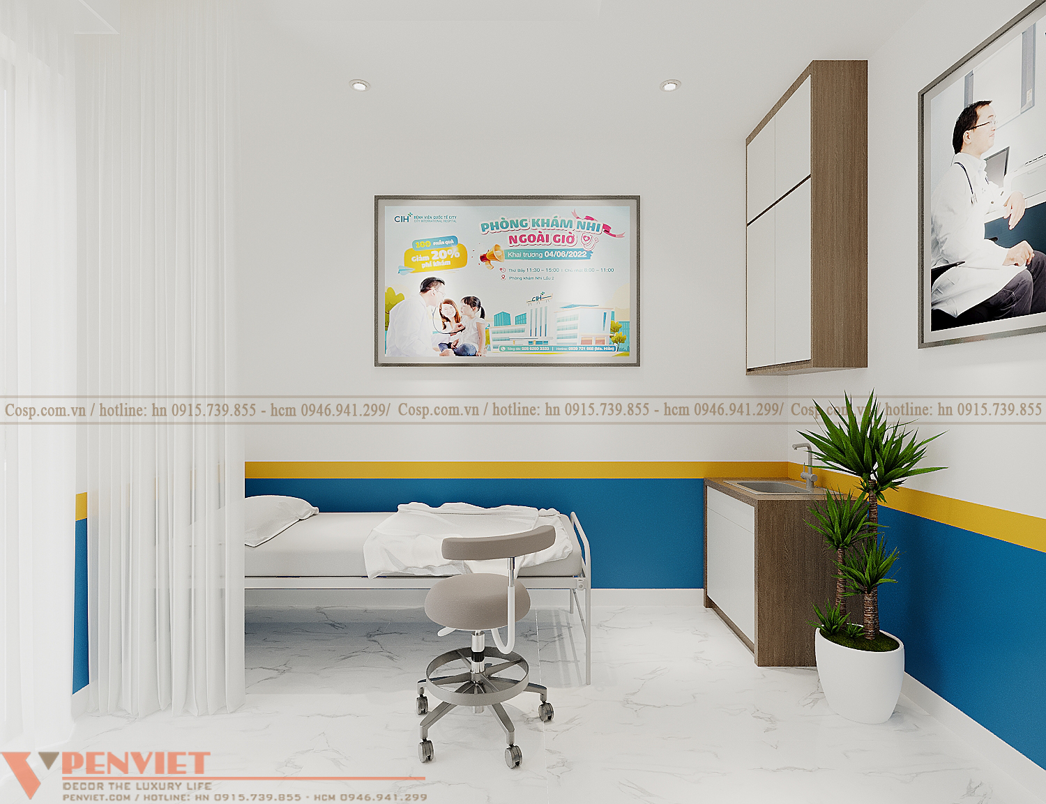 Thiết kế phòng khám nhi chung