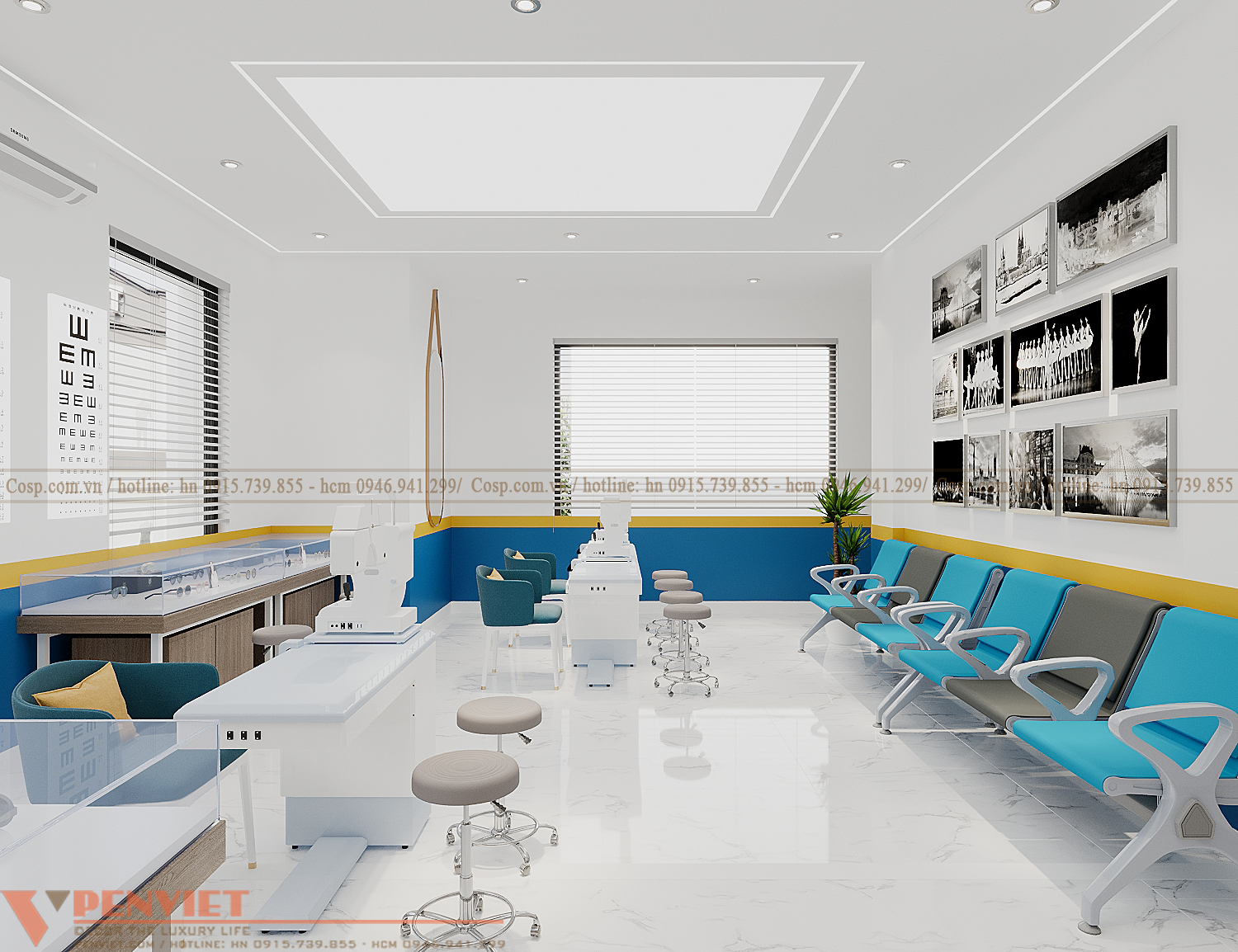 Thiết kế phòng khám mắt và đo mắt