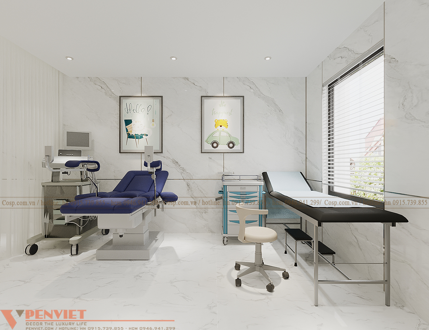 Thiết kế phòng thủ thuật bệnh viện nhi 