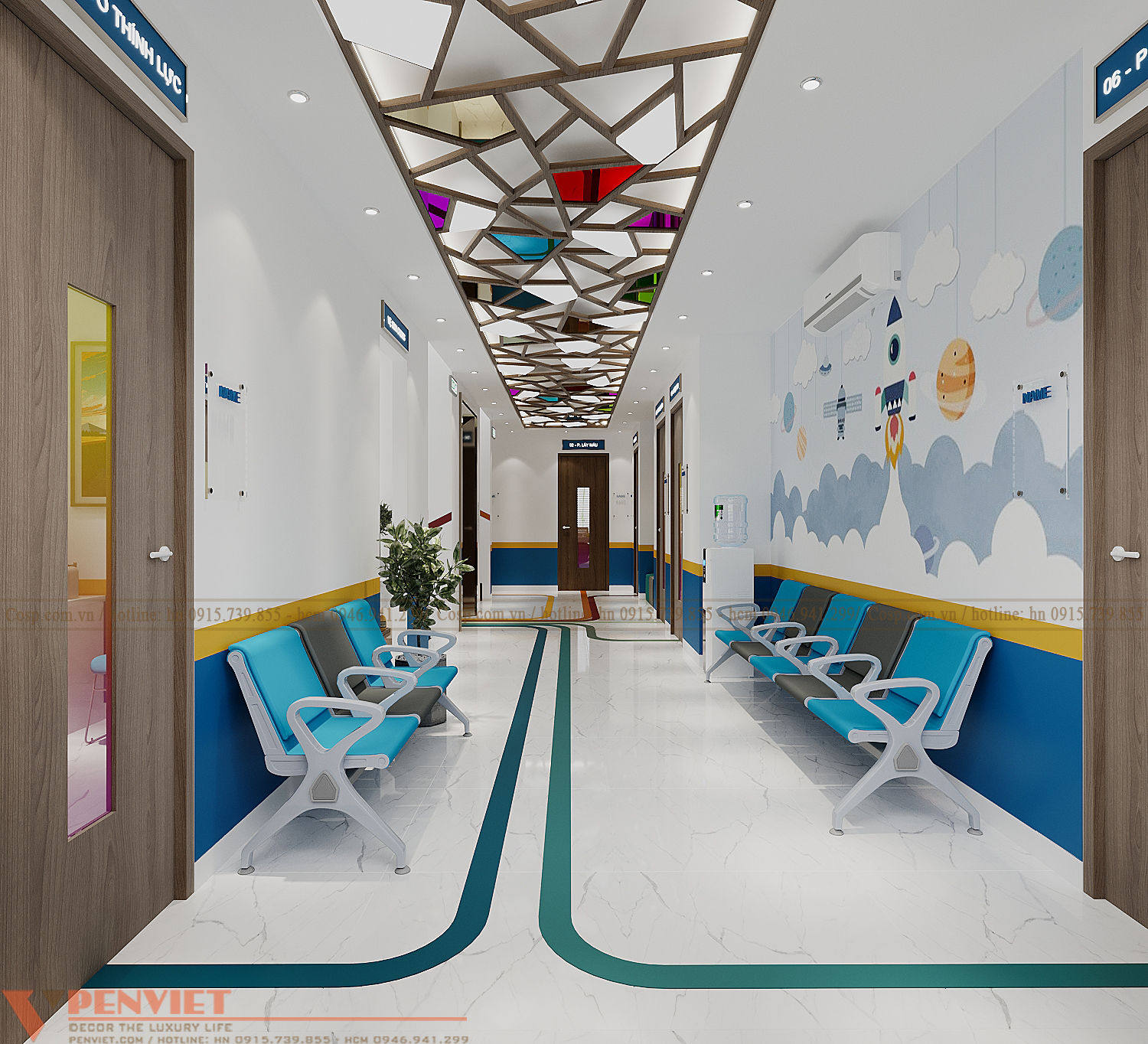 Thiết kế hành lang tầng 3