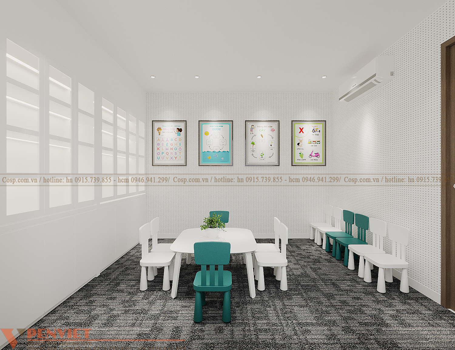 Thiết kế phòng điều trị AVT bệnh viện nhi