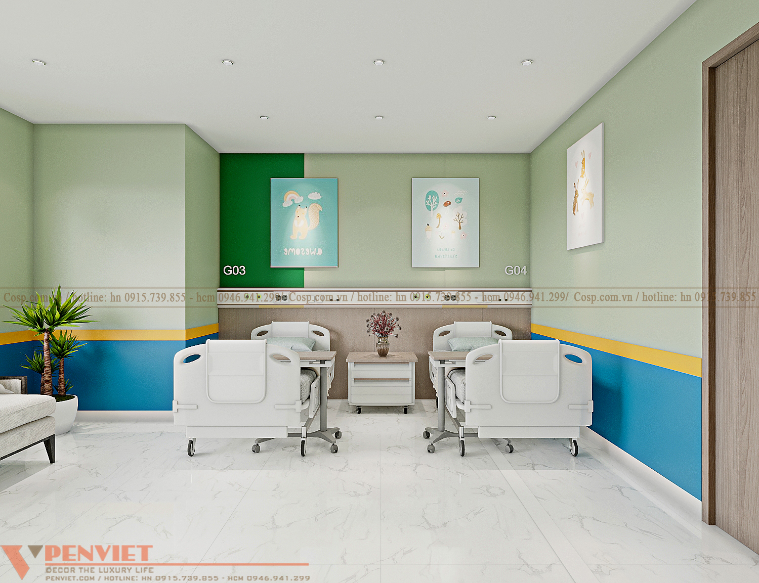 Thiết kế phòng điều trị nội khoa